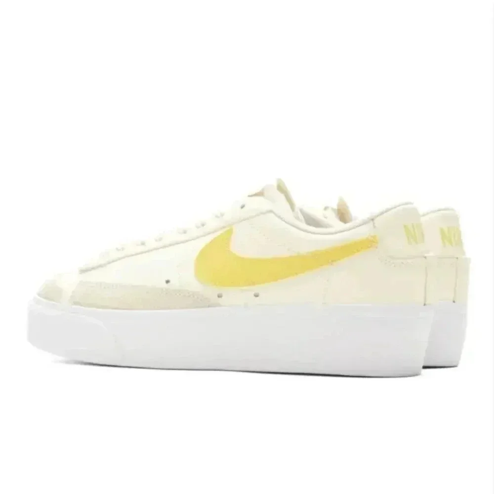 NIKE WOMEN'S BLAZER LOW PLATFORM - PALE IVORY/SATURN GOLD/WHITE 11